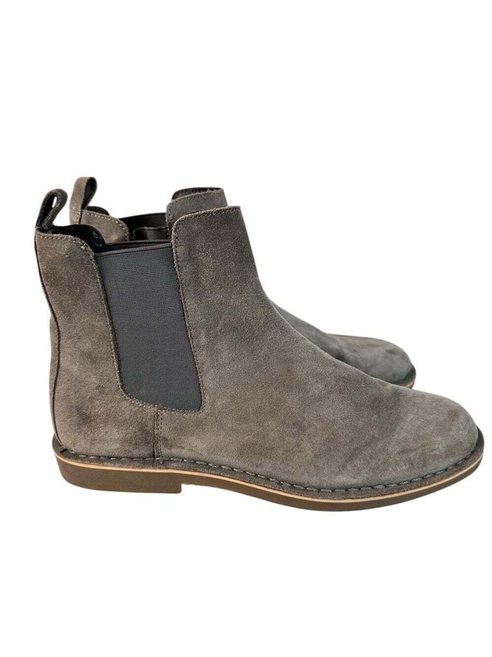 The Rail Mens Suede Chelsea Boots With Rubber Soles Size Grey Classic Casualcore